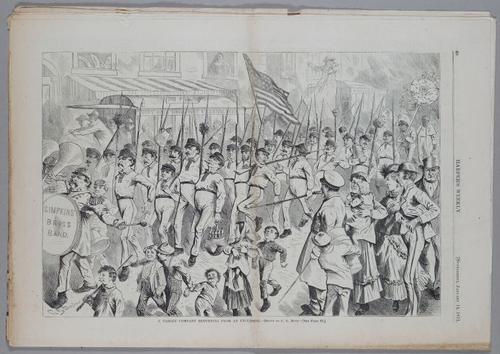 E223 - Paris Map, Nast, Arctic Circle, Harper's Weekly Complete Issue Jan14,1871 page 48