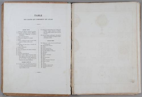 E231 - Table of maps in this atlas - i1605