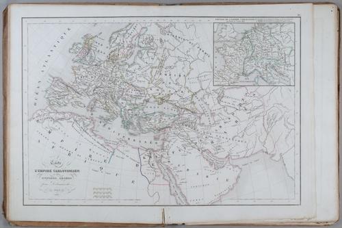 E231 - Map of the Karlovingian and Arabian Empires of 1843 - i1623