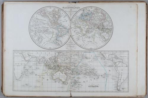 E231 - Map of the World in Two Hemispheres 1842 - i1625