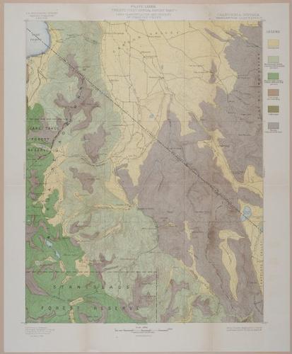 E239 - Land Classification and Density of Standing Timber,  California - Nevada Markleeville Quadrangle - i1850