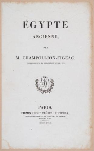 E253 - Egypte Ancinenne, 1839 - 2738
