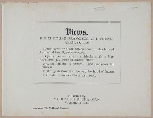E256 - Ruins of San Francisco, 1906 - 2892