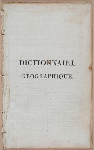 E272 - Dictionaire Geographique - 4538