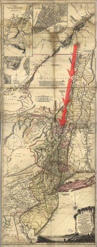 E195 - The provinces of New York, and New Jersey; with part of Pennsylvania and the province of Quebec Battle Map - 1777