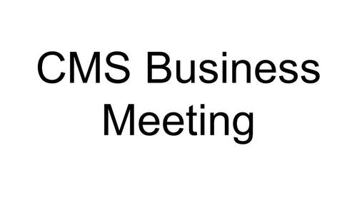 CMS Business Meeting - October 10 2020