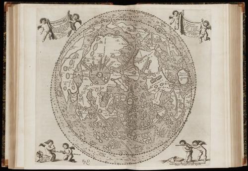 E308 - Johannes Hevelius map from Selenographia - 1647