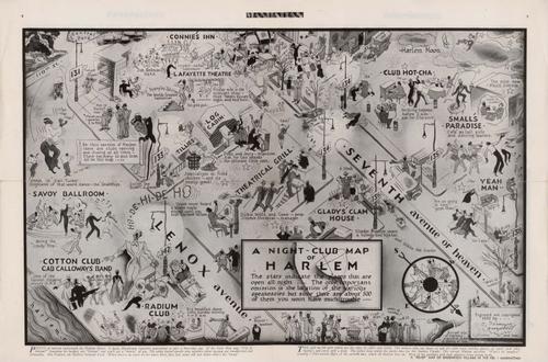 E316 - A Night-Club Map of Harlem - Elmer Simms Campbell -1933 - (Chiaka Leilah Duruaku)