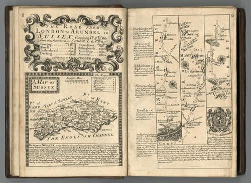 E127.010 - Road from London to Arundel. A Map of Sussex.