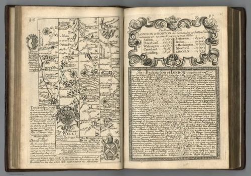 E127.049 - Road from London to Bath & Wells. (continued.) Roads from London to Boston.