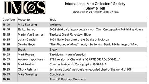 E340 - IMCoS Show & Tell - 2023-02-28 Agenda
