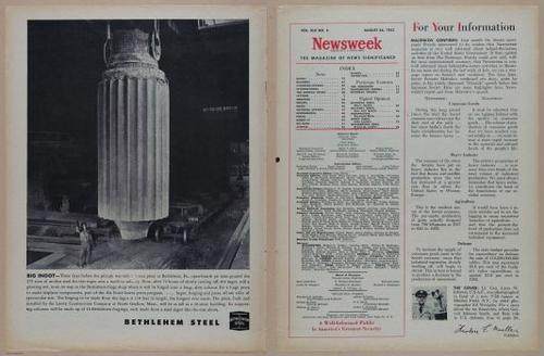 E350 - Newsweek 1953 August 24 - Nuclear Scenario Map - 12922-12923
