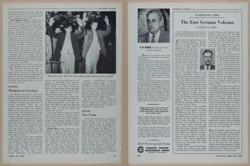 E350 - Newsweek 1953 August 24 - Nuclear Scenario Map - 12945-12946