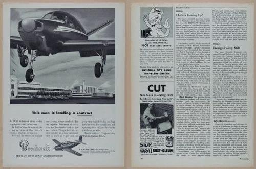 E350 - Newsweek 1953 August 24 - Nuclear Scenario Map - 12953-12954
