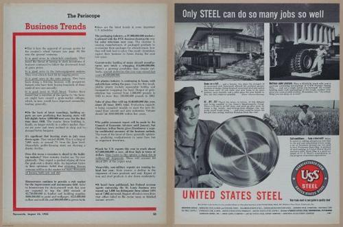E350 - Newsweek 1953 August 24 - Nuclear Scenario Map - 12975-12976