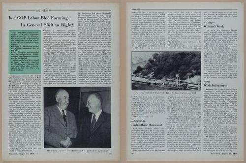 E350 - Newsweek 1953 August 24 - Nuclear Scenario Map - 12977-12978