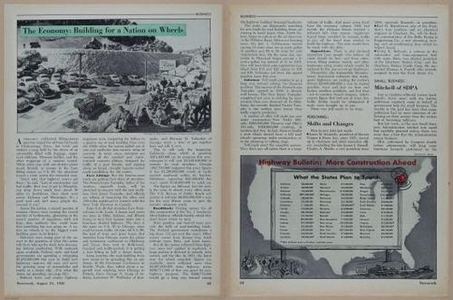 E350 - Newsweek 1953 August 24 - Nuclear Scenario Map - 12981-12982