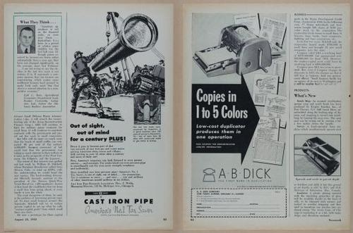 E350 - Newsweek 1953 August 24 - Nuclear Scenario Map - 12983-12984