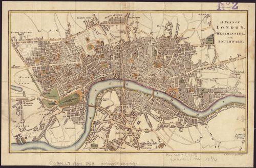 E361 - 002 GEO Old Map of London