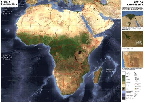 E117 - KH - Africa Satellite Map (5a of 14)