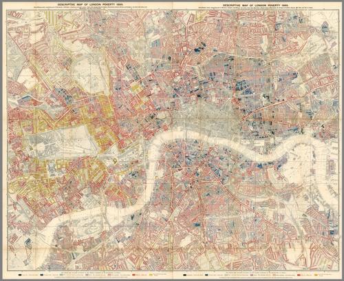 Descriptive Map of London Poverty - Charles Booth - 1889