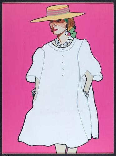 Fashion Study, acrylic, pen & ink
