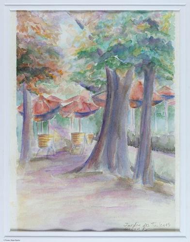 Jardin des Tuileries, par Café Diane, Place de la Concorde, 75001 &nbsp;Paris. Watercolors