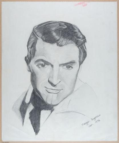 Cary Grant, pencil sketch