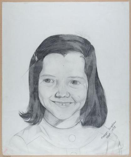 Eleanor Marie Bigelow, sister, pencil sketch