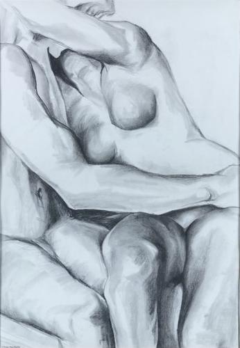Le Baiser de Rodin. &nbsp;Pencil sketch. &nbsp;Musée Rodin, 77 Rue de Varenne, 75007 Paris
