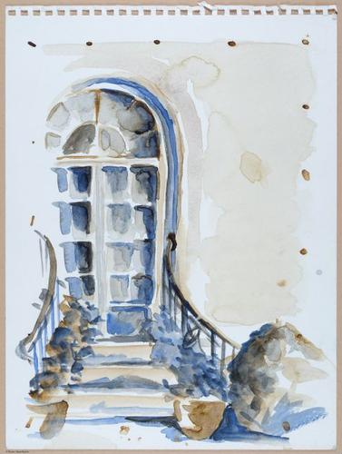Filoli doorstep, Woodside, CA, plein air