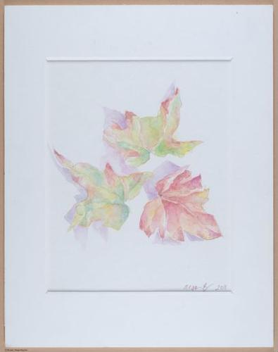 Leaves still life, watercolor, v1