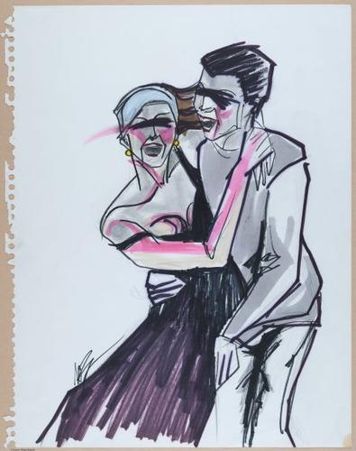 Sketch, pen & markers