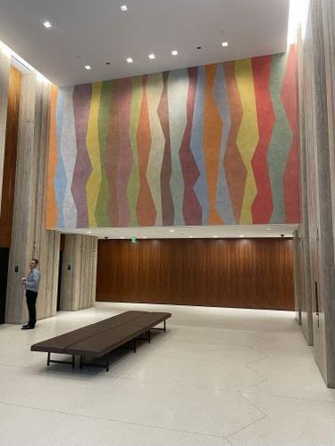 Wall Drawing #700E: Irregular Bands of Different Shapes, by Sol Lewitt, 1992 Color Ink Wash