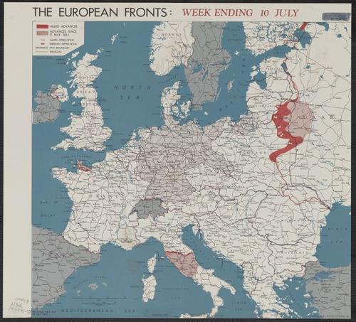 The European fronts [cartographic material] : week ending 10 July