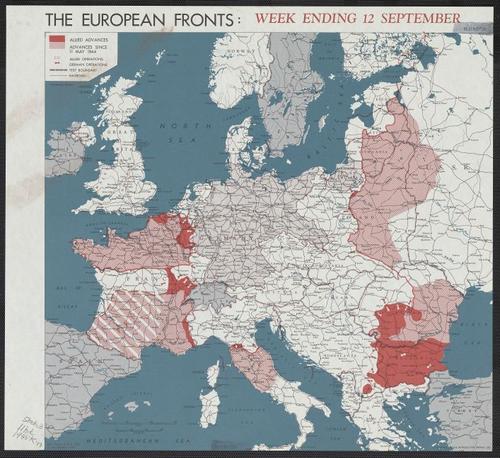 The European fronts [cartographic material] : week ending 12 September