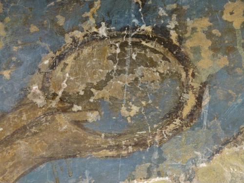 Close-up of Moon Image in Qusayr ‘Amra, Jordan