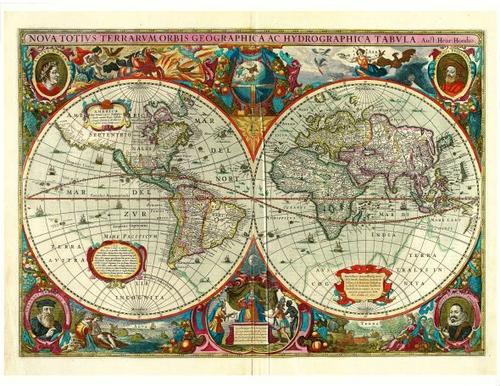 E172 - The World by Hondius - 1630 - M5860 (DUPLICATED from E205)