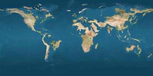 Speculation - Map of sea level in 2100 - Denis Sotnichenko
