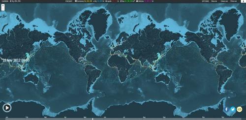 E414 - The map of cargo ships in the word - Klin - 2012 - Denis Sotnichenko