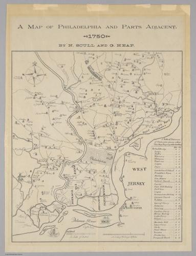 E560 - A Map of Philadelphia and Parts Adjacent 1750 - Jane and Ronald Gibbs Collection
