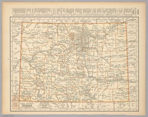 E560 - Rand McNally Popular Map of Colorado - Jane and Ronald Gibbs Collection