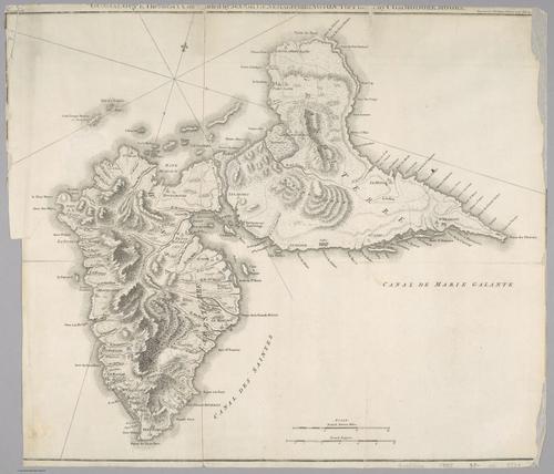 E560 - Guadelope, The Army Commanded by Majaor General Barrington, the [plan[ by commodore moore 1773 - Jane and Ronald Gibbs Collection