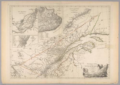 E560 - &nbsp;Nouvelle Carte de la Province de Quebec selon l'Edit du Roi d'Angleterre du 7. 8bre 1763 1777 - Jane and Ronald Gibbs Collection