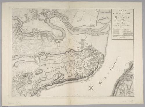 E560 - Plan of the City and Environs of Quebec with Its Siege and Blockade by the Americans 1776 - Jane and Ronald Gibbs Collection