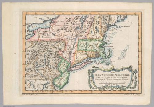 E560 - Carte de la Nouvelle Angleterre, Nouvelle Yorck, et Pensilvanie 1757 - Jane and Ronald Gibbs Collection
