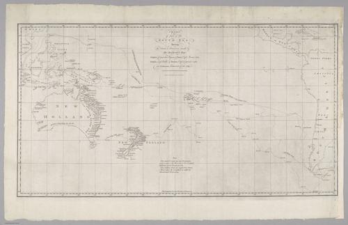 E560 - &nbsp;Chart of Part of the South Sea, Shewing the Tracts & Discoveries made by His Majesty's Ships - Jane and Ronald Gibbs Collection