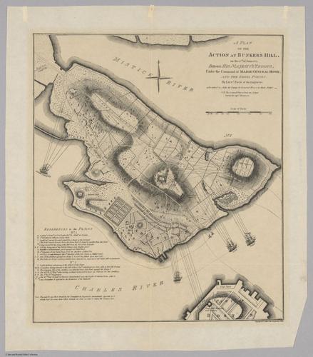 E560 - A Plan of the Action at Bunkers Hill on the 17th of June 1775 - Jane and Ronald Gibbs Collection