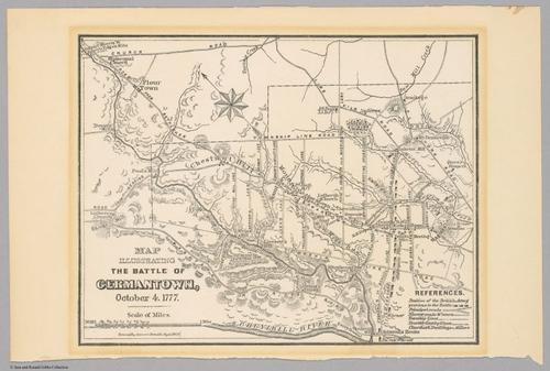 E560 - Map Illustrating the Battle of Germantown, October 4. 1777 (1877) - Jane and Ronald Gibbs Collection