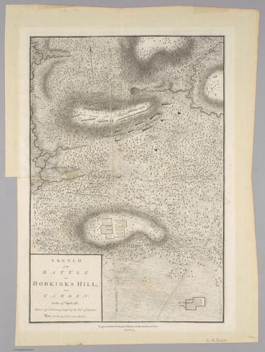 E560 - Sketch of the Battle of Hobkirks Hill, near Camden. on the 25th April, 1781 (1794) - Jane and Ronald Gibbs Collection